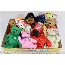 DOZEN RETIRED TY BEANIE BEARS