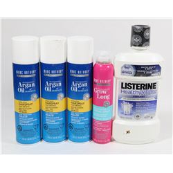 BAG OF ASSORTED HAIRSRPAY AND LISTERINE MOUTH WASH