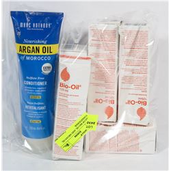 BAG OF BIO OIL AND ARGAN OIL CONDITIONER.