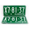 Image 1 : PAIR OF NEW 1971 LICENSE PLATES.