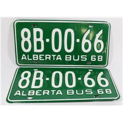 PAIR OF NEW 1968 LICENSE PLATES.