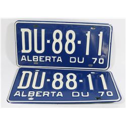 PAIR OF NEW 1970 LICENSE PLATES.