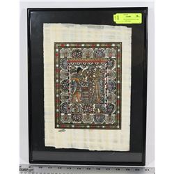 DECORATIVE EGYPTIAN PICTURE ON CLOTH - VINTAGE.