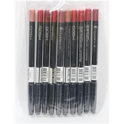BAG OF 10 GOSH VELVET TOUCH LIP LINERS MIXED TONES