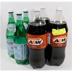 4 BOTTLES OF S. PELLEGRINO CARBONATED WATER AND 3