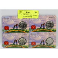 LOT OF 4 RCM DECEMBER SEALED MILLENNIUM QUARTERS