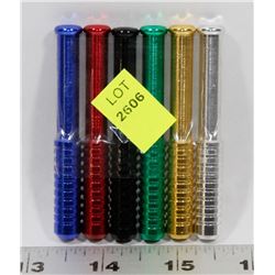 LOT OF 6 ASSORTED COLOUR PIPES