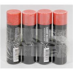 4 BOTTLES OF GOSH GIANT BLUSH IN 04 PASSION COLOUR