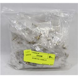 BAG OF 100 METAL GOBLET CHARMS