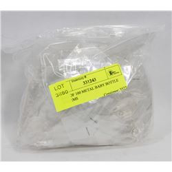 BAG OF 100 METAL BABY BOTTLE CHARMS