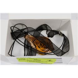 DECORATIVE MURANO GLASS PENDANT WITH FABRIC