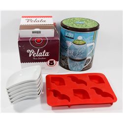 FLAT OF VELATA FONDUE WARMER SOLD WITH JOE TEA