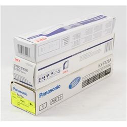 LOT OF 3 ASSORTED TONER CARTRIDGES.
