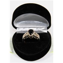 .925 SILVER GEMSTONE RING.