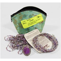 HIMALAYAN GEMSTONE .925 RING, NECKLACE & BRACELET