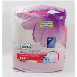 PACK OF 18 TENA STYLISH CHIC MODERATE UNDERWEAR