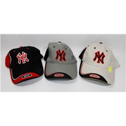 BUNDLE OF 3 NY BALL HATS