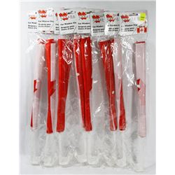 BUNDLE OF CANADIAN CAR WINDOW FLAGS