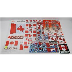 BUNDLE OF CANADIAN STICKERS/ WINDOW CLINGS