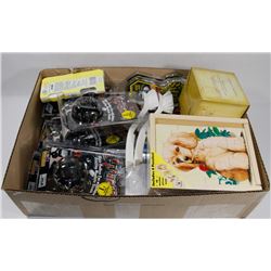 FLAT OF ASSORTED NEW AND USED ITEMS