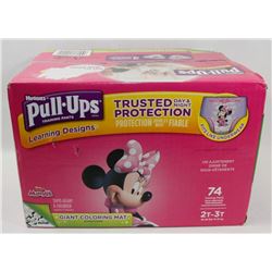 BOX OF 74 HUGGIES PULLUPS TRAINING PANTS SIZE