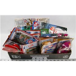 FLAT OF MINI TY BEANIE BABIES.