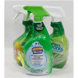LOT OF 3 BATHROOM CLEANERS INCL SCRUBBING