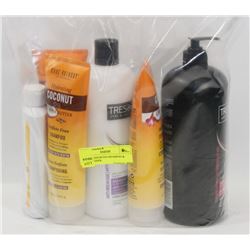 BAG OF ASSORTED SHAMPOO & CONDITIONER.