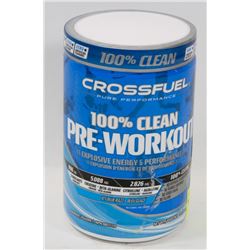 CROSS FUEL PRE-WORKOUT ICY BLUE RAZZ POWDER.