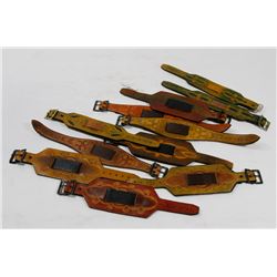 VINTAGE REAL LEATHER CUFF WATCH