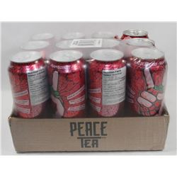 CASE OF 12 PEACE TEA RAZZLEBERRY DRINKS