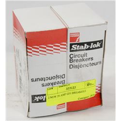 2 NEW 20 AMP GFI BREAKERS