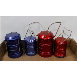 LOT OF 4 EDDIE BAUER 100 LUMEN CAMP LANTERNS