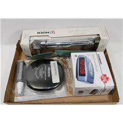 NEW DIGITAL ALARM AND PIVOTING PAPER HOLDER