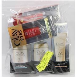 LOT OF 5 ASSORTED OLAY MOISTURIZERS.