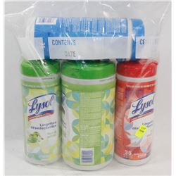 BUNDLE OF ASSORTED LYSOL WIPES