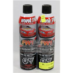 TWO CANS OF FW1 WASH AND WAX SPRAY