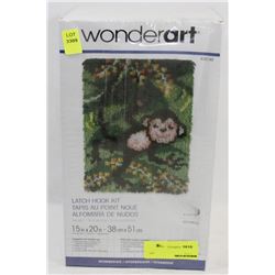 SEALED WONDER ART LATCH HOOK KIT