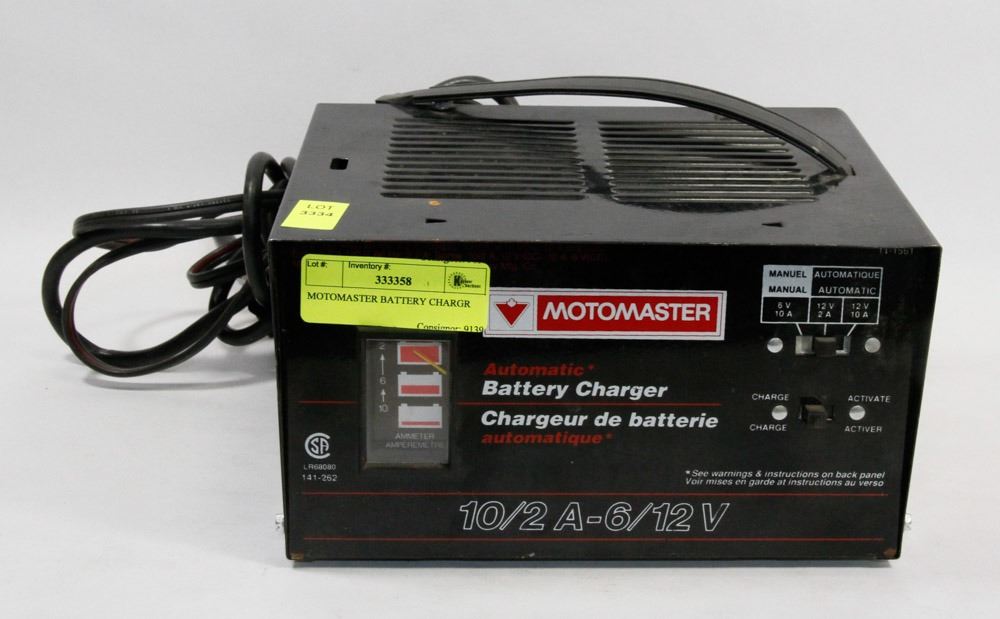 MOTOMASTER BATTERY CHARGER MOTOMASTER BATTERY CHARGER