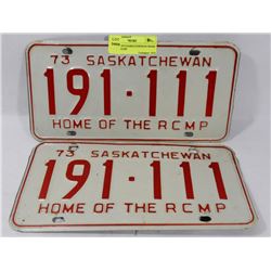 SET OF `1973 SASKATCHEWAN HOME OF THE RCMP