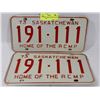 Image 1 : SET OF `1973 SASKATCHEWAN HOME OF THE RCMP
