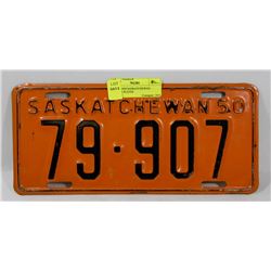 1950 SASKATCHEWAN LICENSE PLATE