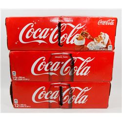 THREE 12 PACKS OF COCA COLA