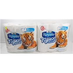 TWO 6 ROLL PACKS OF ROYAL TIGER TOWEL