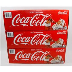 THREE 12 PACKS OF COCA COLA