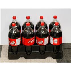 EIGHT 2L BOTTLES OF COCA COLA