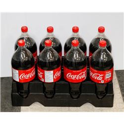 EIGHT 2L BOTTLES OF COCA COLA