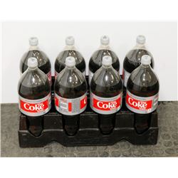 EIGHT BOTTLES OF DIET COCA COLA