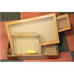 3 SHADOW BOXES 24X6, 19X12, 10X11