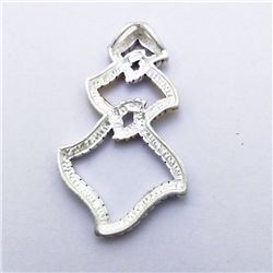 55) STERLING SILVER 2 TONE PENDANT
